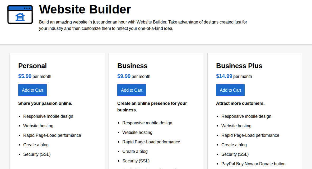 Build Your Own Website $5.95